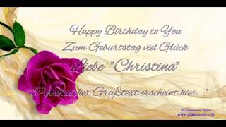 Personalisierte Geburtstagsvideos und Lieder  Beispielname Christina  Happy Birthday to you [upl. by Orabla]