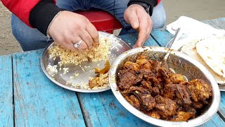 Nud Ka Desi Murga Kali Di Hatti Ka  Desi Chicken Curry  Chicken Curry With Rice  Jammu food tour [upl. by Oilerua897]