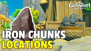 Iron Chunks Locations Genshin Impact [upl. by Lemal4]