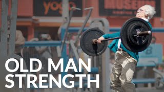 Old Man Strength At Muscle Beach [upl. by Hewet]