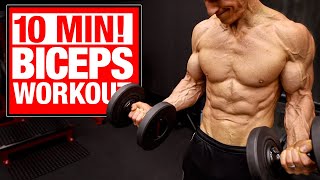 10 Min  Home Biceps Workout SETS AND REPS INCLUDED [upl. by Retsae270]