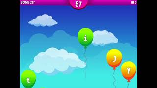 Typing Balloon Popper  HTML5 Typing Game [upl. by Ecnerol552]