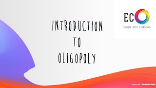 Oligopoly Market and Collusion Model [upl. by Evan]