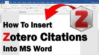 How To Insert Zotero Citations Into Microsoft Word [upl. by Chyou]