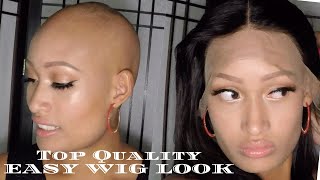 Flawless Bob Lace Frontal Wig Install on bald scalp Alopecia [upl. by Mel477]