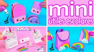 12 DIY Mini Útiles Escolares Que SÍ Funcionan [upl. by Llenram]