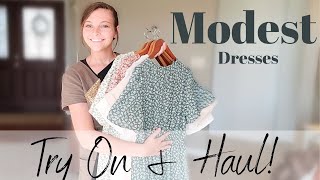 Modest Dresses Haul amp Try On Modest Amazon Dresses [upl. by Gnut]