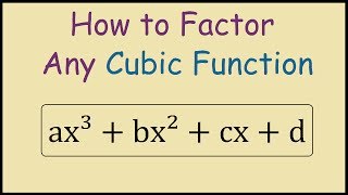 How to factor a cubic function [upl. by Ellehciram500]