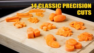 14 classic Precision Cuts Basic Knife Skills [upl. by Shutz]