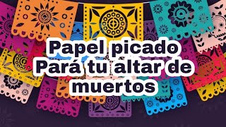 Como hacer papel picado pasó a pasó  dia de muertos [upl. by Aubreir799]