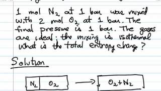 Entropy Change Gas Mixture [upl. by Villada]