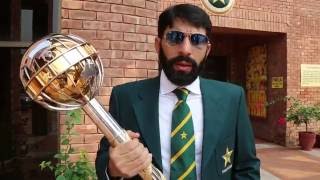 Pakistans MisbahulHaq with the ICC Test Mace [upl. by Sarene]