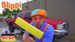 Blippi Deutsch  Wie wäscht man Spielzeugautos  Abenteuer und Videos für Kinder [upl. by Gnidleif]