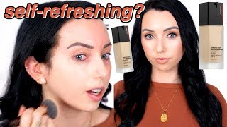 NEW Shiseido Synchro Skin SelfRefreshing FOUNDATION First Impression Review amp Demo [upl. by Cerys]