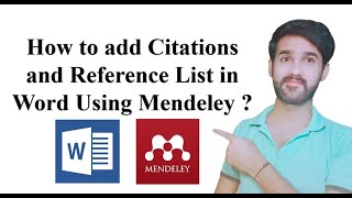 How to insert Citations and Reference List in Word using Mendeley [upl. by Wilma]