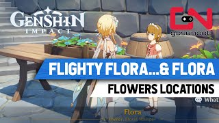 Flighty Flora and Flora Quest  Genshin Impact Flowers Locations Guide [upl. by Adnolahs]