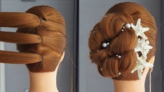 How To Make Hairstyle For Wedding Party  Easy Hairstyle For Beginners [upl. by Otsenre807]