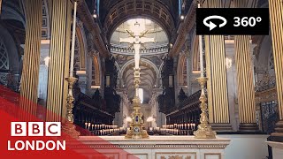 360° Video Inside St Pauls Cathedral  BBC London [upl. by Aun]