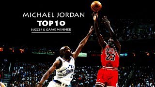 MICHAEL JORDAN TOP10 BUZZER amp GAME WINNER [upl. by Esinehc]