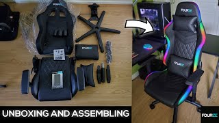 RGB GAMING CHAIR Unboxing and Assembling  Fourze lightning RGB [upl. by Raphael]