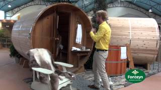 Saunafass  Aussensauna  Barrel Sauna [upl. by Fleisher172]