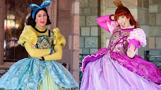 Cinderella Stepsisters Anastasia amp Drizella Greet at Princess Fairytale Hall  Magic Kingdom 2021 [upl. by Ssur]