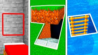 7 ENTRADAS SECRETAS FÁCEIS PARA FAZER NO MINECRAFT [upl. by Nivanod]