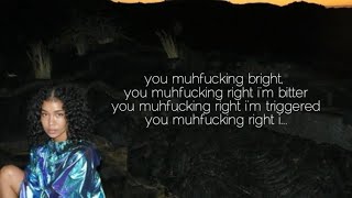 Jhené Aiko  Triggered Lyrics [upl. by Meeharb775]