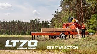 LT70 Mobile Sawmill in Action  WoodMizer [upl. by Kaja]