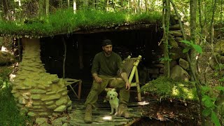 Camp Bushcraft alone From start to finish [upl. by Sasnak]