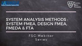 SAEINDIA FSC Webinar  Safety Analysis Methods FMEA FTA FMEDA [upl. by Egon883]