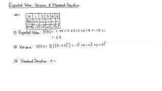 Expected Value Variance amp Standard Deviation [upl. by Scornik]