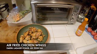 FRYING CHICKEN WINGS USING THE EMERIL LAGASSE POWER AIR FRYER 360 [upl. by Ppik202]