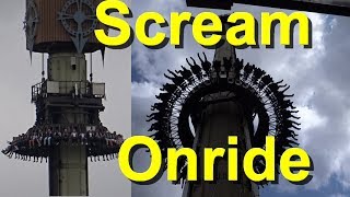 Scream  Heide Park Soltau – Onride  Gyro Drop  Free Fall Tower Scream Onride Heide Park Resort [upl. by Ykceb811]