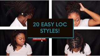 20 EASY LOC STYLES FOR MEDIUM LENGTH LOCS [upl. by Ayota467]