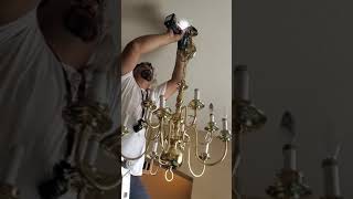 Como cambiar un candelabro pasa a paso How to change a chandelier step by step [upl. by Dulla]