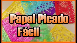 Cómo Hacer Papel Picado FÁCIL  Para Día de Muertos [upl. by Nesilla]