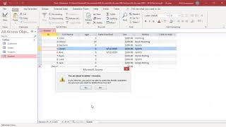 How to Delete Records from a Table in MS Access  Office 365 [upl. by Condon]