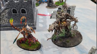 AoS Battle Report Seraphon vs Big Waaagh [upl. by Kenn]