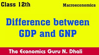 Difference between GDP and GNP I Macroeconomics l Basic Differences l GNP I GDP [upl. by Lenssen]