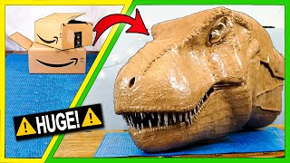 How to make a TRex out of CARDBOARD [upl. by Ashwell444]