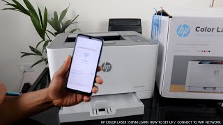 HP Color Laser 150nw Wireless Printer Wireless Setup  How to Set up Connect to A WIFI Network [upl. by Amehr141]