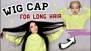 HOW TO PUT ON A WIG CAP FOR LONG HAIR Wig cap tutorial  Wig 101 MaiAnh Nguyen [upl. by Eaner]