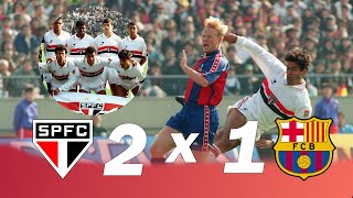 São Paulo 2 x 1 Barcelona  melhores momentos Final Mundial Interclubes 1992 [upl. by Eimmelc]