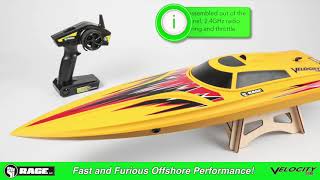 Rage RC Velocity 800 Brushless Deep Vee RTR Offshore Boat [upl. by Aisile]