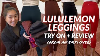 Lululemon Leggings Explained  from an employee Sizing Try On Review Collection [upl. by Lourie]