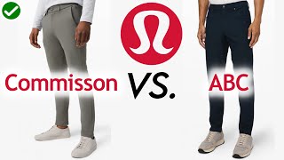 Lululemon Commission Pant VS ABC Pant Review [upl. by Atinej]