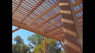 How to Build a Redwood Pergola [upl. by Dnaltiac]