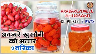 यसरी बनाउनुहोस् अकबरेडल्ले खुर्सानीको अचार 2 तरिका  AKABARE DALLE KHURSANI KO PICKLE 2 WAY [upl. by Ardys]