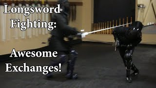 Longsword Fighting  Awesome Exchanges [upl. by Ecraep]